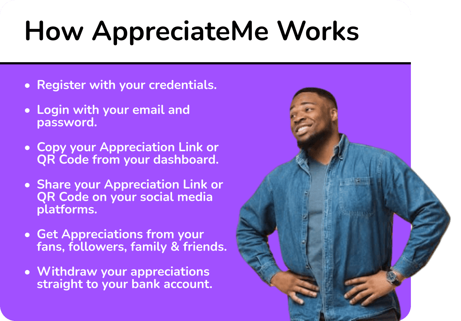 Appreciate Me. How it works